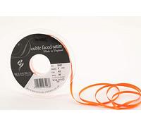 Berisfords 3501 Ruban en Satin Double-Face 30 m x 3 mm, Orange Carotte
