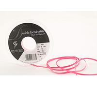 Berisfords 3501 Ruban en satin double-face 30 m x 3 mm, Rose vif