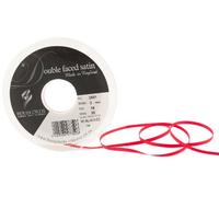 Berisfords 3501 Ruban en Satin Double-Face 30 m x 3 mm, Rouge