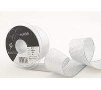 Berisfords 9165 Ruban métallisé Scintillant « Strass et Paillettes » 20 m x 40 mm, Argenté