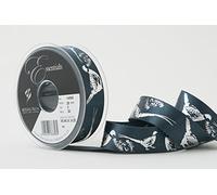 Berisfords Pheasants Ruban, Polyester, Silver, 25mm