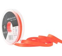 Berisfords Ruban de satin double-face en polyester 10 mm, Orange fluo