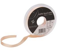 Berisfords Ruban de Satin Double-Face en Polyester 10 mm, Pêche