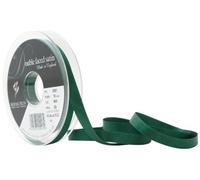 Berisfords Ruban de satin double-face en polyester 10 mm, Vert sapin