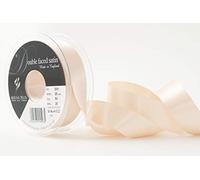 Berisfords Ruban de satin double-face en polyester 25 mm, Crème