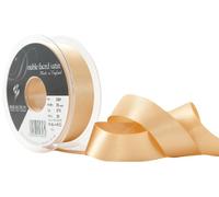 Berisfords Ruban de Satin Double-Face en Polyester 25 mm, Miel doré