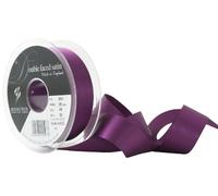 Berisfords Ruban de Satin Double-Face en Polyester 25 mm, Prune