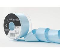 Berisfords Ruban de Satin Double-Face en Polyester 35 mm, Bleu dragée