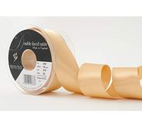 Berisfords Ruban de Satin Double-Face en Polyester 35 mm, Miel doré