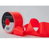 Berisfords Ruban de Satin Double-Face en Polyester 50 mm, Orange Fluo