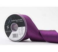 Berisfords Ruban de Satin Double-Face en Polyester 50 mm, Prune