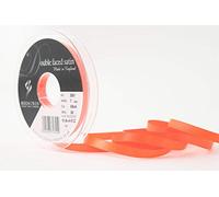 Berisfords Ruban de Satin Double-Face en Polyester 7 mm, Orange Fluo