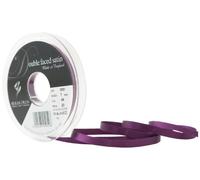 Berisfords Ruban de Satin Double-Face en Polyester 7 mm, Prune