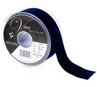 Berisfords Ruban de velours bleu marine 36 mm x 5 m