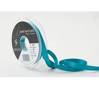 Berisfords Ruban Double Face en polysatin Bleu Malibu 10 mm
