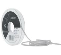 Berisfords Ruban en Satin à Bordures argentées 3 mm, Gris argenté