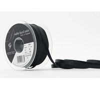 Berisfords Ruban en Satin Double-Face 7 mm x 100 m, Noir