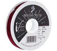 Berisfords Ruban en velours Bordeaux 5 m x 16 mm