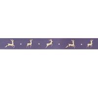 Berisfords Ruban polyester mûre/doré 15 mm x 20 m