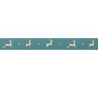 Berisfords Ruban polyester Pétrole/doré 15 mm x 20 m