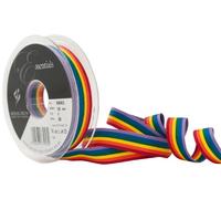 Berisfords Ruban rayé Arc-en-Ciel 15 mm, Multicolore