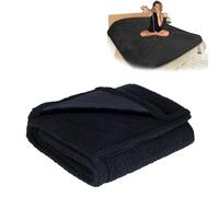 Berisyios Couverture d'amour imperméable pour le sexe - En polaire douce - Super douce - Lavable en machine (noir, L : 145 x 165 cm)