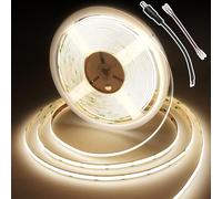 BERIXDEEP Bande LED COB 384 LED/m 10 m, haute luminosité, IRC 92+, ruban LED découpable 24 V pour éclairage sous comptoir de cuisine (sans alimentation), 4000 K, blanc naturel