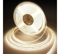 BERIXDEEP Ruban LED COB 15m, 24V Bande LED 4000K avec Connecteur, Largeur 10mm, CRI 92+, Ruban LED Blanc pour Chambre à Coucher, Cuisine, Miroir, armoire (sans alimentation)