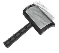 berjalan 1 Brosse à Lisser Ferme pour Chiens - Brosse à Lisser Extra Longue pour Chien de Grande Taille, Brosse MéTallique et DéMêLage (Noir)