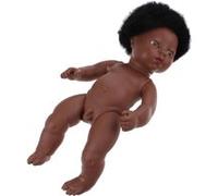 Berjuan poupée bébé sans vêtements Nouveau-né africain 38 cm garçon Marron G