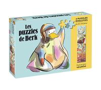 Berk - 4 puzzles évolutifs - Julien Beziat - Ecole Des Loisirs - Jeux livres objets