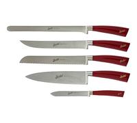 Berkel Elegance Chef KEL5CS00SRBGB Lot de 5 couteaux en acier inoxydable Rouge