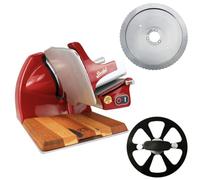 Berkel Home Line 200 Plus Trancheuse professionnelle, rouge, 200 mm, avec kit de construction et planche d'insertion faite à la main, précise, silencieuse, sûre, peu encombrante