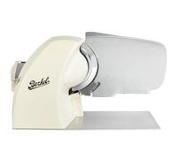Berkel Home Line 250 Plus Crème mat avec planche en bois de chêne fabriquée à la main - Coupe-jambon et saucisse de qualité supérieure pour des coupes précises, design moderne et artisanat robuste
