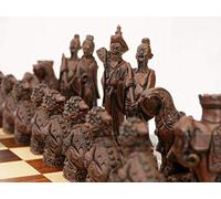 Berkeley Chess Mandarin Ornamental Chess Set (Cream and Brown, Board Not Included)