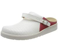 Berkemann Mixte Adulte Tec-Pro-brage Chaussure de Professionnel de la santé, Blanc/Rouge, 46.5 EU
