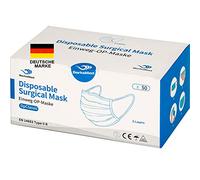 BerkeMed Masque chirurgical jetable,Performance du filtre ≥99%,Masque chirurgical selon EN 14683 type IIR (50 pièces),Numéro de pharmacie PZN: 16675531,Convient à l'environnement de travail médical