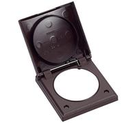 Berker 0918282501 Rahmen 1fach mit Klappdeckel Integro Flow Braun, Matt