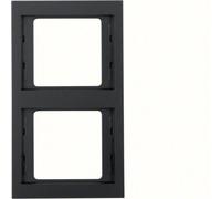 Berker 13237006 Cadre 2fach Perpendiculaire, K.1 , Anthracite Mat / Laqué