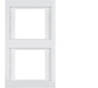 Berker 13237009 Cadre 2fach Perpendiculaire, K.1 , Polaire Blanc/Brillant