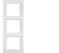 Berker 13337009 Cadre 3fach Perpendiculaire, K.1 , Blanc Polaire Brillant