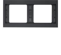 Berker 13637006 Cadre 2fach Horizontal, K.1 , Anthracite Mat, Laqué