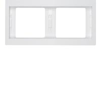 Berker 13637009 Cadre 2fach Horizontal, K.1 , Polaire Blanc/Brillant