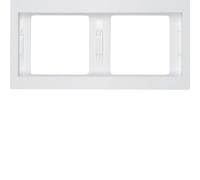 Berker 13637009 Cadre 2fach Horizontal, K.1 , Polaire Blanc/Brillant