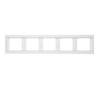 Berker 13937009 Cadre 5fach Horizontal K.1 Polaire Blanc, Brillant