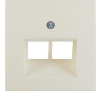 Berker 14098982 Pièce Centrale pour Uae Prise 2fach S.1 Blanc ( Crème), Brillant