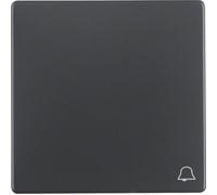 Hager - Touche q.1 q.3/inscription Sonnette anthracite velours