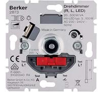 Berker 2873 variateur rotatif/bouton poussoir 20-500W LED, 20 W, 230 V