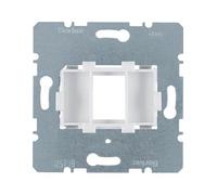 Berker 454002 Plaque support avec logement blanc pour module simple, Bouton + interrupteur, Blanc