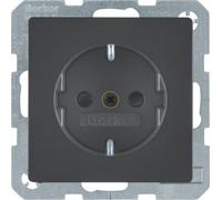 Berker 47236086 Steckd. Schuko Avec Protection Renforcée Touch Q.1 / 3 Grise /